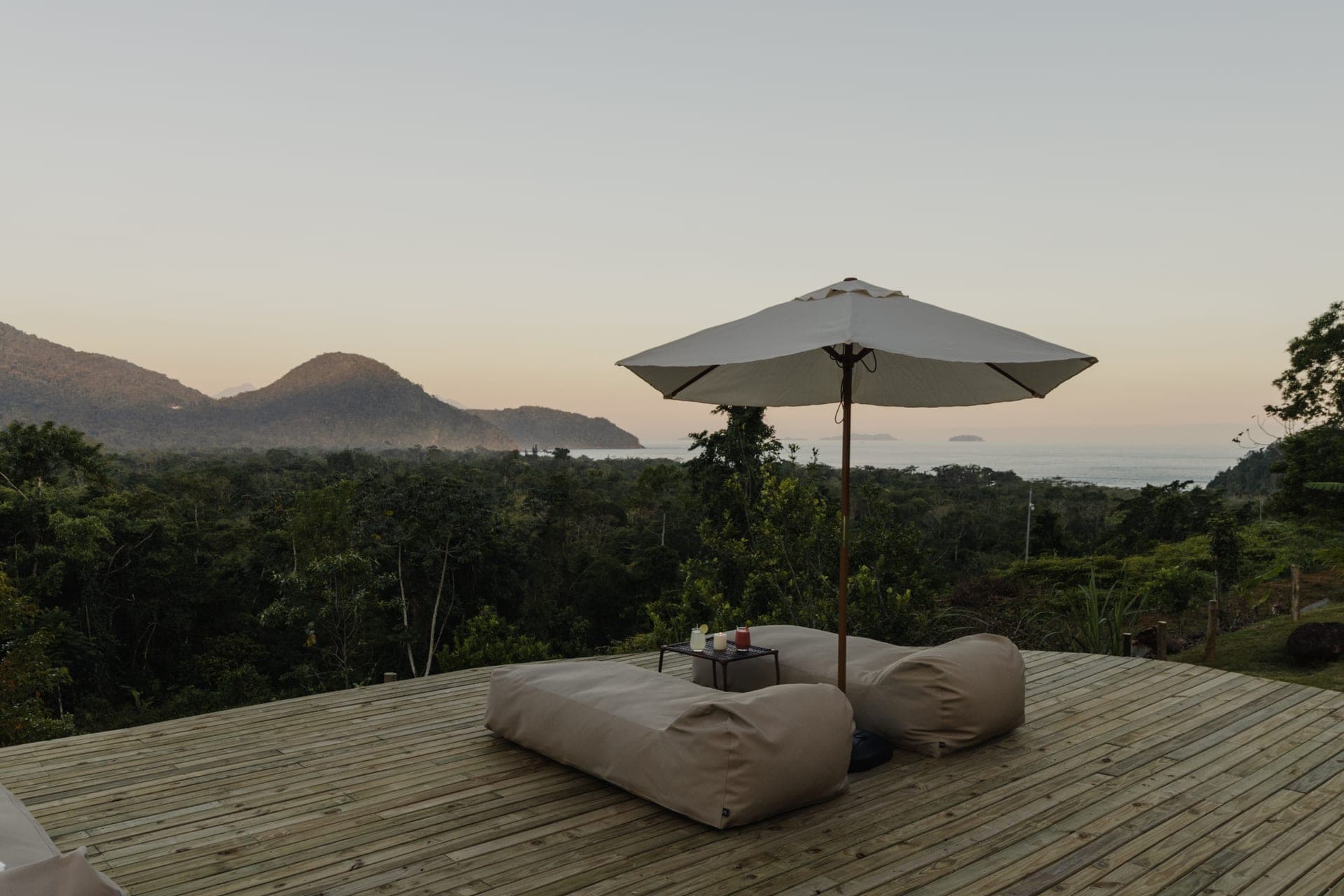 Itamambuca Beach view from Momento hotel — white sand and turquoise waves